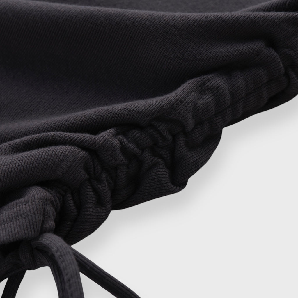 Side-Drawstring Statement Black Top ⚡