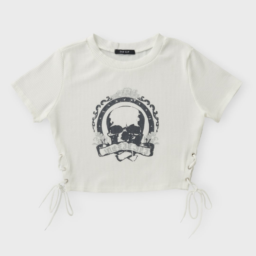 Sweet Looks, Bold Attitude Skull Graphic Top💀✨