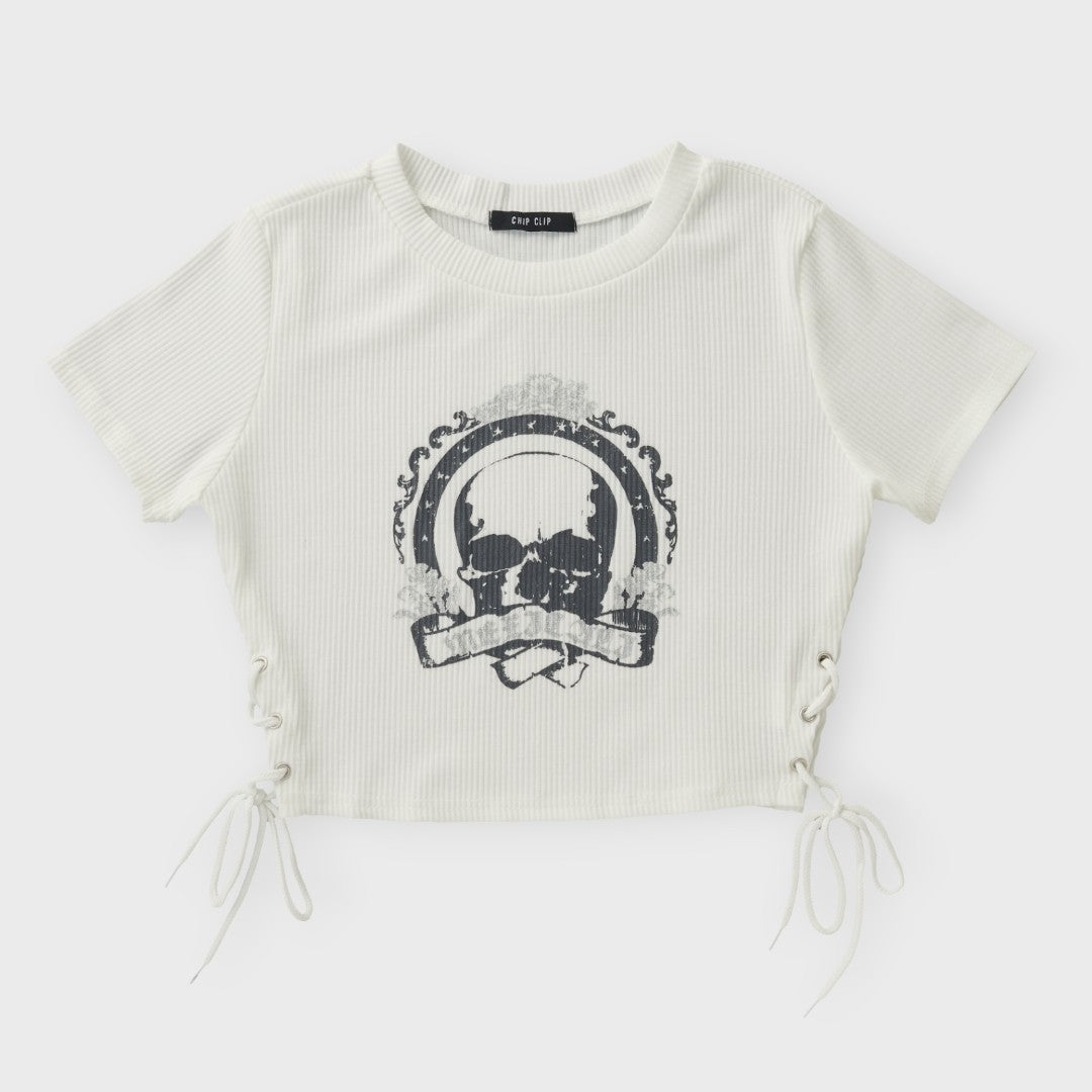 Sweet Looks, Bold Attitude Skull Graphic Top💀✨