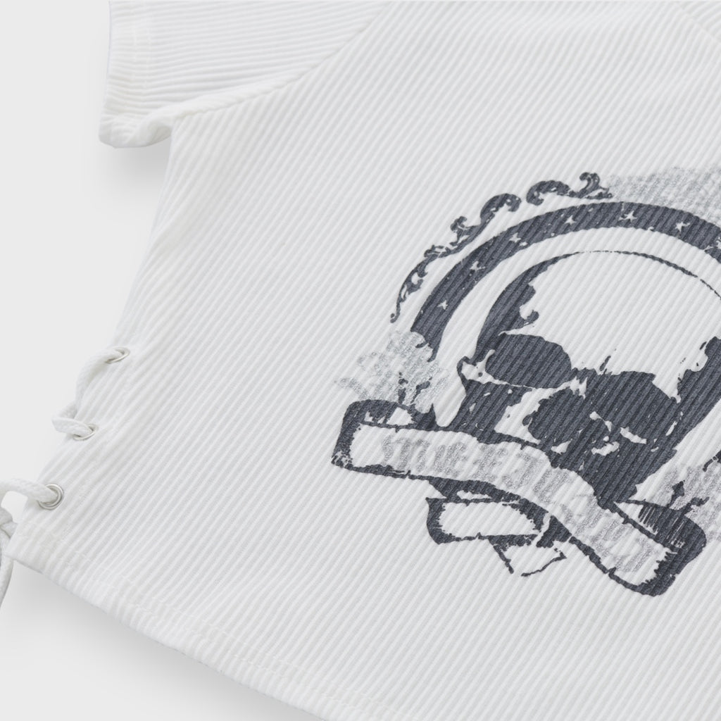 Sweet Looks, Bold Attitude Skull Graphic Top💀✨