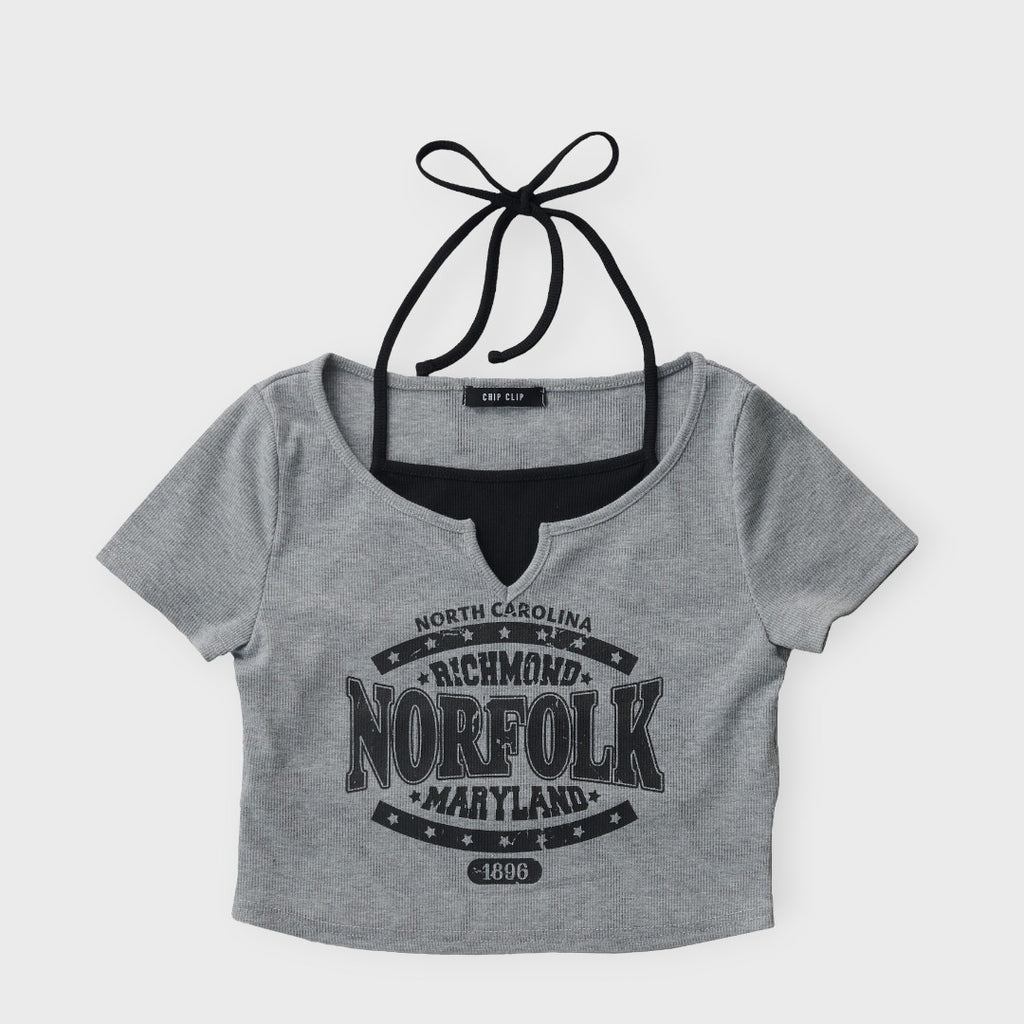 NORFOLK Street Mood Tie-Neck Top 🖤🔥