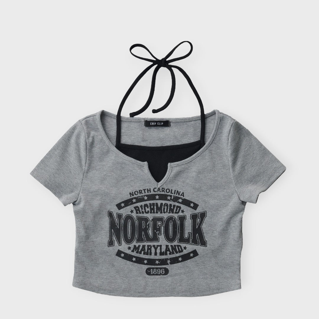 NORFOLK Street Mood Tie-Neck Top 🖤🔥