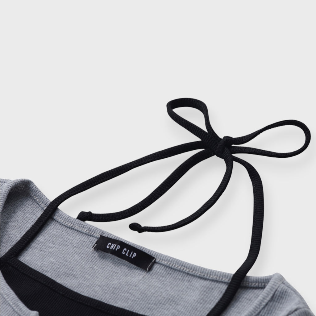 NORFOLK Street Mood Tie-Neck Top 🖤🔥