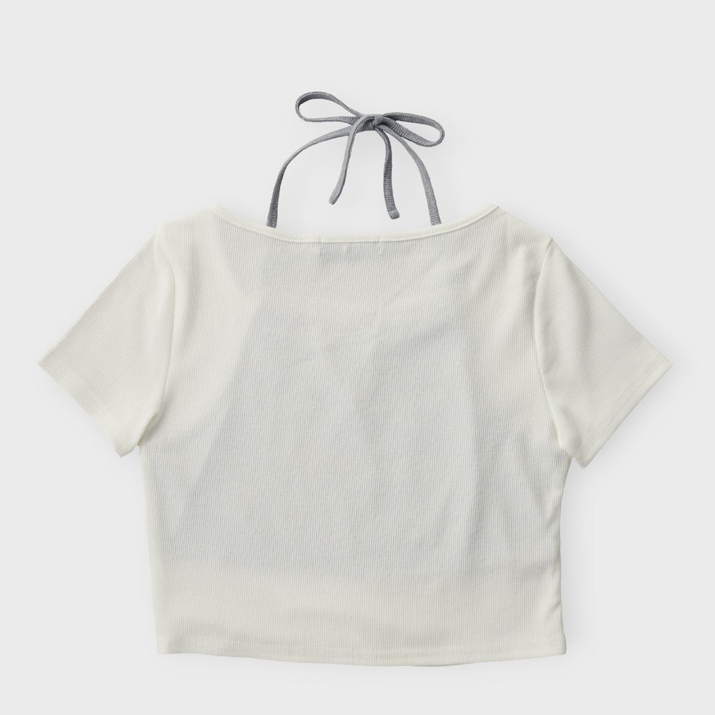 Eagle Emblem Layered-Neck Top 🦅✨