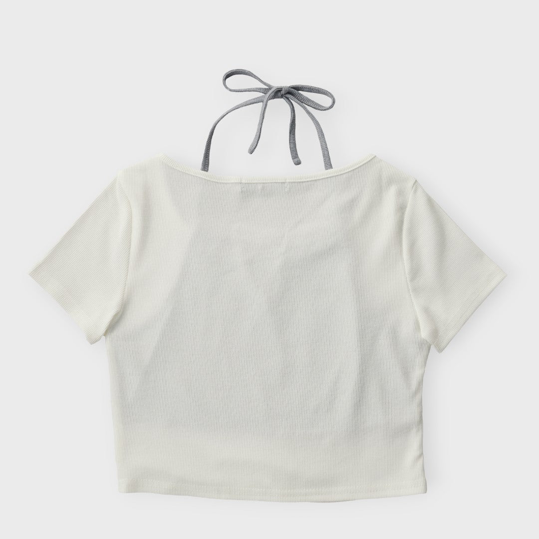 Eagle Emblem Layered-Neck Top 🦅✨