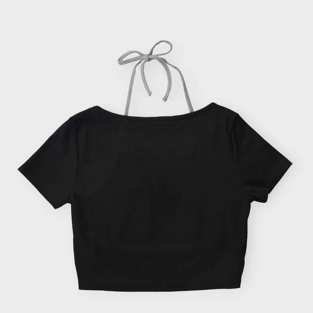 Eagle Emblem Layered-Neck Top 🦅✨