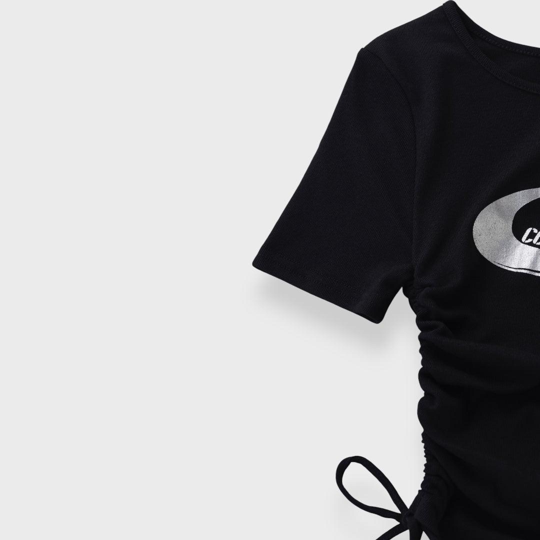 Lace-Up Side Accent Bold Star Top ✨🖤