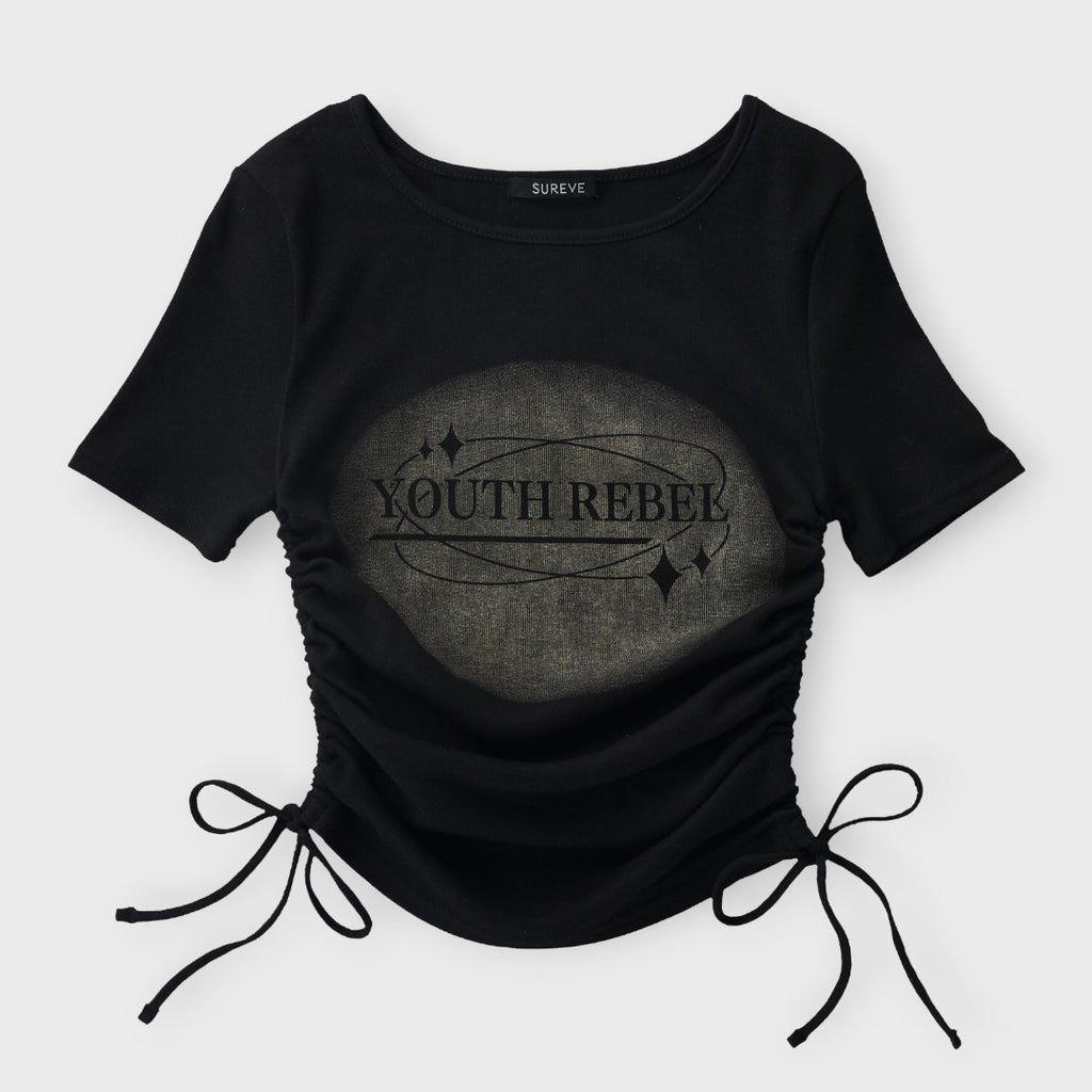 Sweet Lace-Up Side Detail Bold Top ✨💕