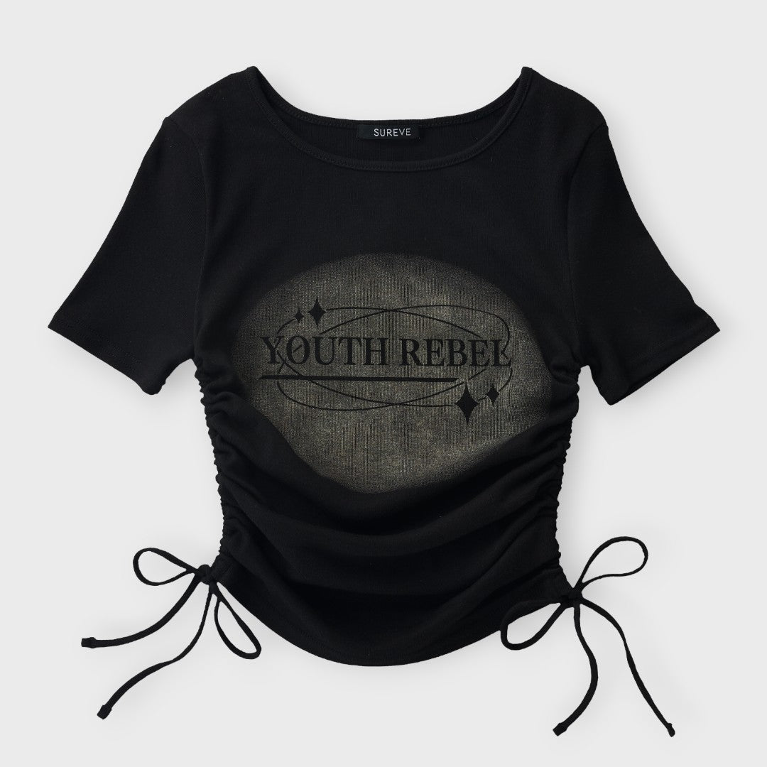 Sweet Lace-Up Side Detail Bold Top ✨💕