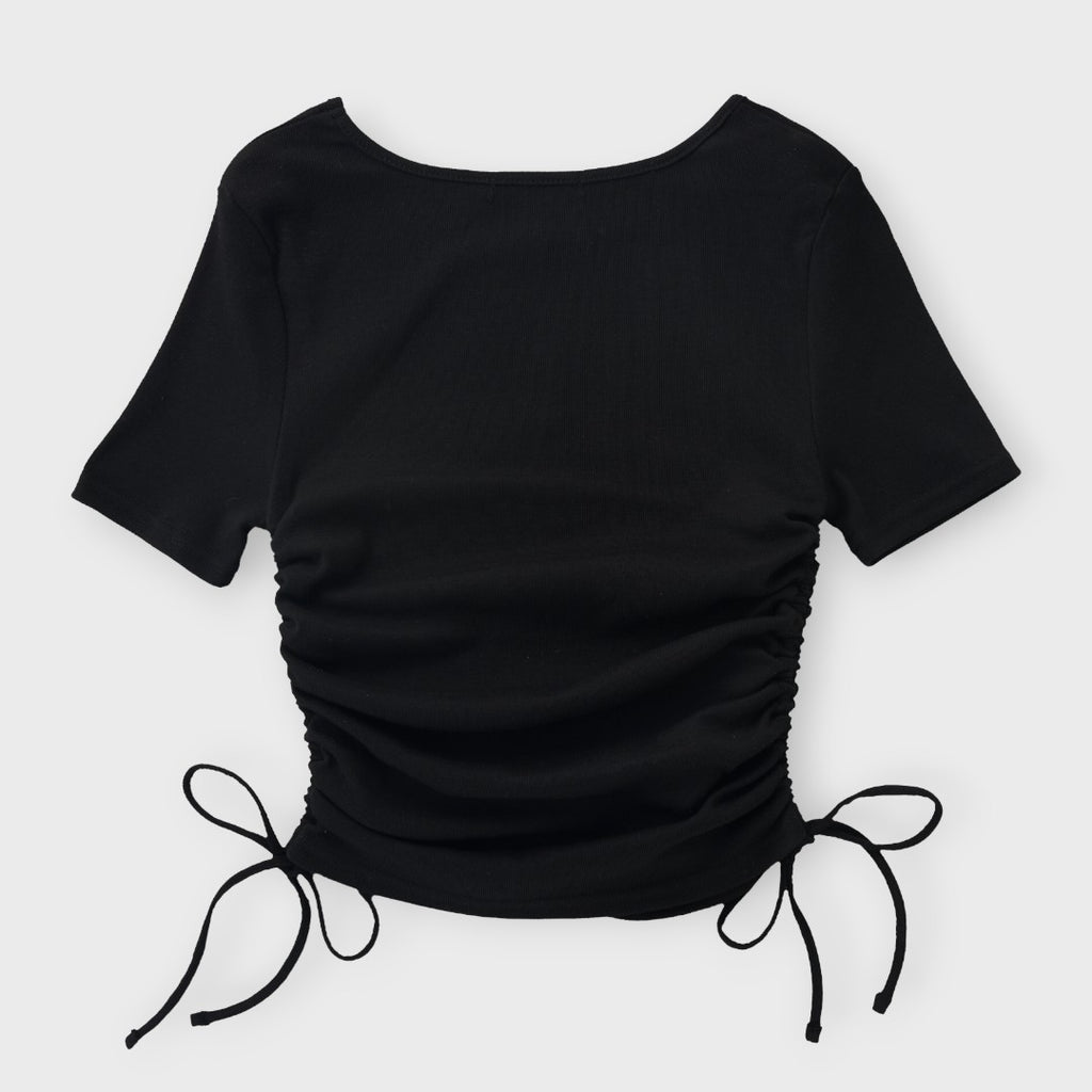 Sweet Lace-Up Side Detail Bold Top ✨💕