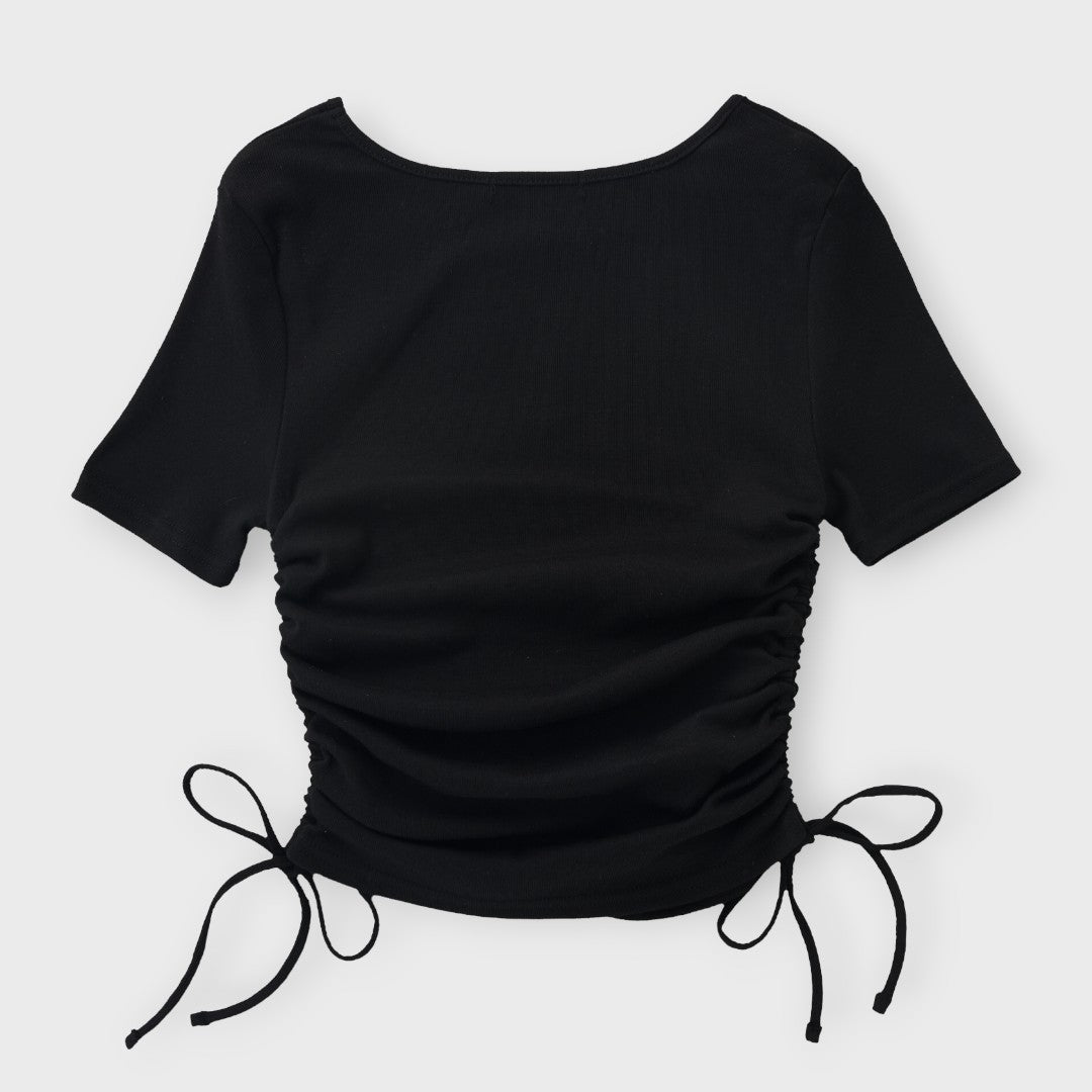 Sweet Lace-Up Side Detail Bold Top ✨💕