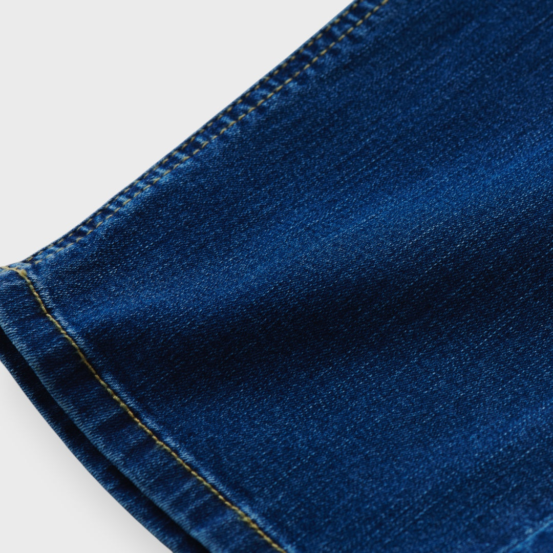 Relaxed Blue Jeans, “Just Slip On and Go”