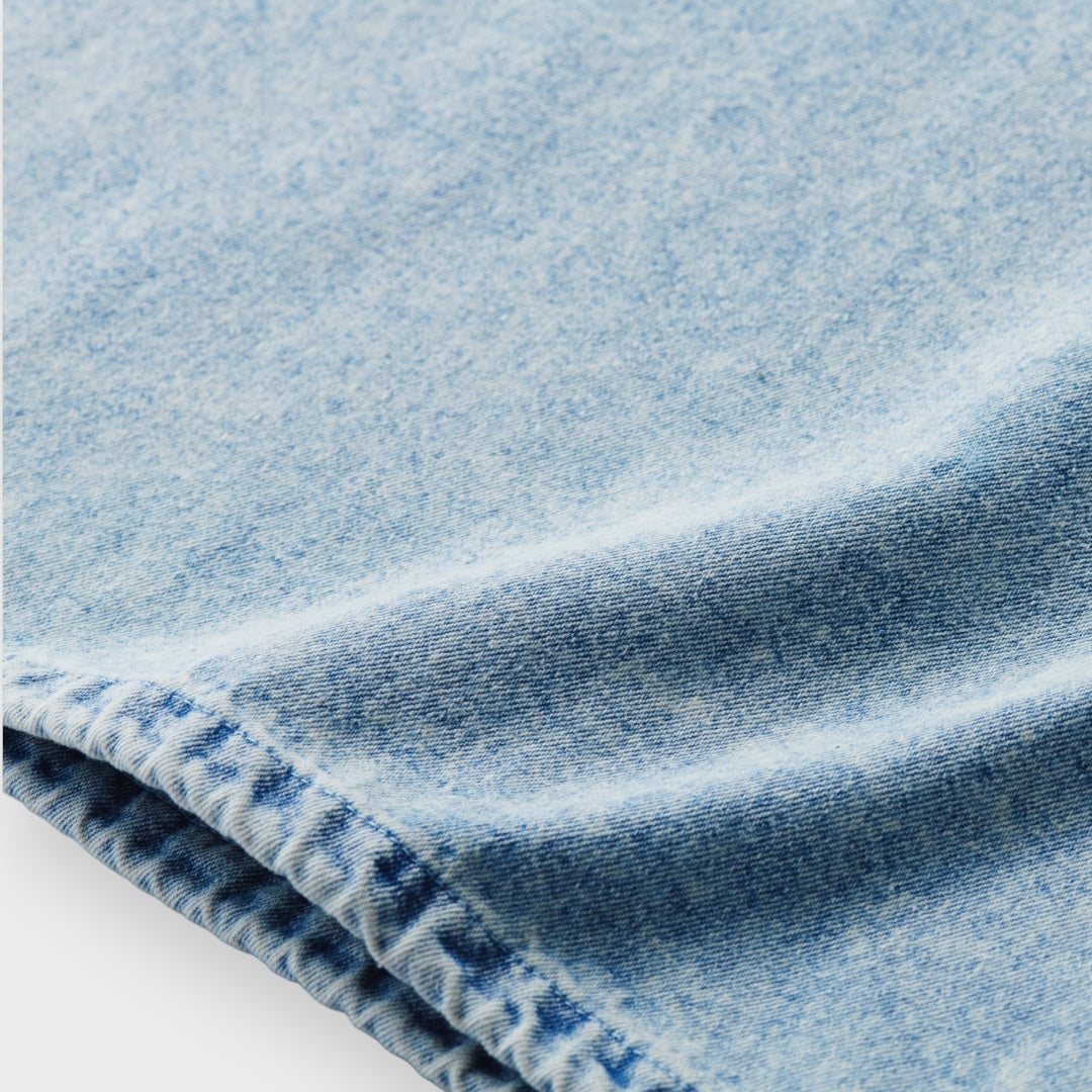 เสื้อครอปยีนส์ AMPLY ทรงโอเวอร์ไซซ์ – ชายรูดปรับได้ ลุคเรโทรสายแฟ