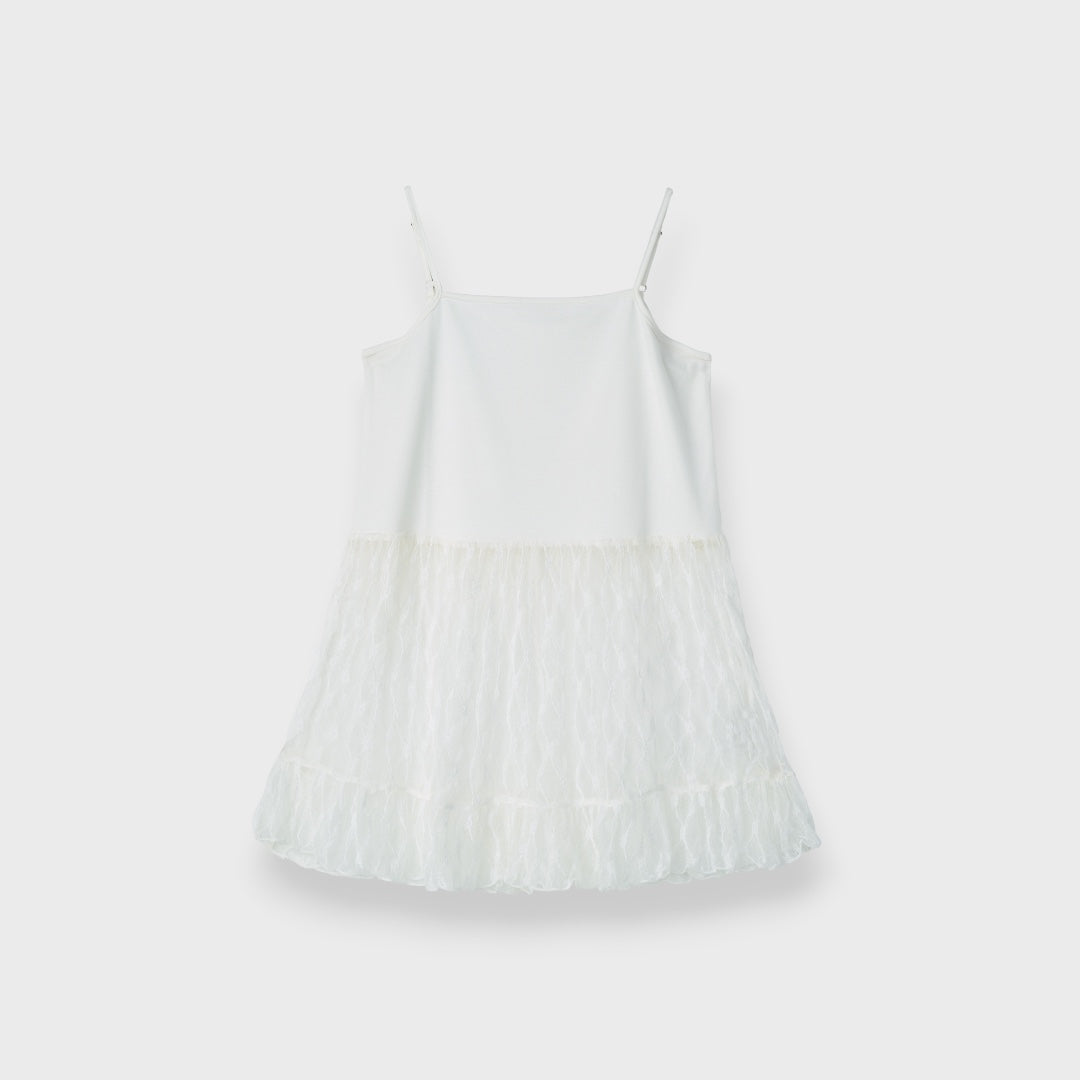Layered Tulle & Lace Camisole Elegant Fairy Style with Adjustable Straps