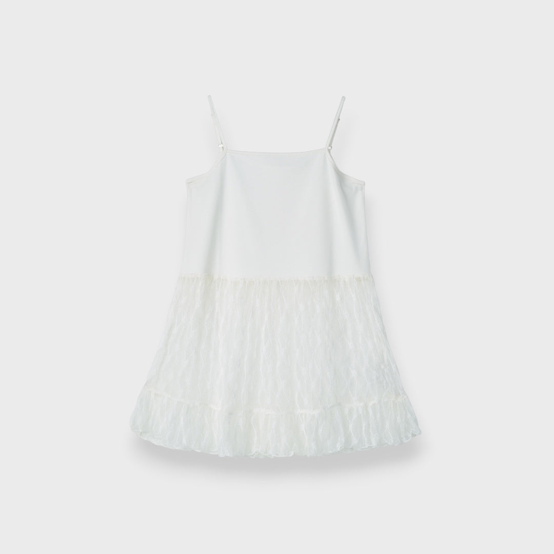 Layered Tulle & Lace Camisole Elegant Fairy Style with Adjustable Straps