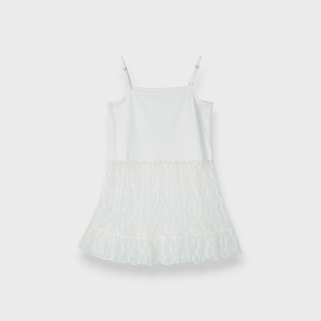 Layered Tulle & Lace Camisole Elegant Fairy Style with Adjustable Straps