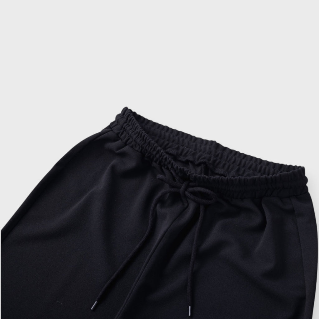 กางเกงขายาวสีดำ ทรงชิล เอวสม็อค ตัวเดียวเอาอยู่