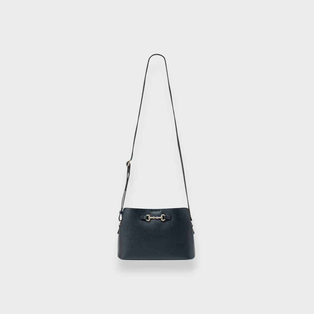LADIES METAL ACCENT SHOULDER BAG