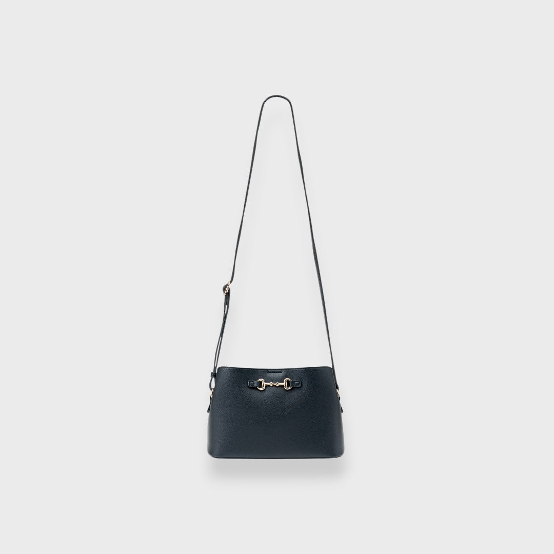 LADIES METAL ACCENT SHOULDER BAG