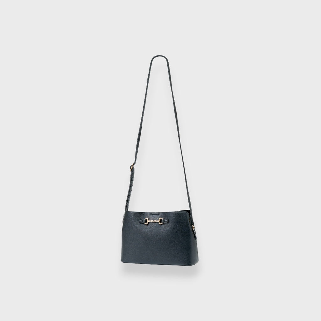 LADIES METAL ACCENT SHOULDER BAG