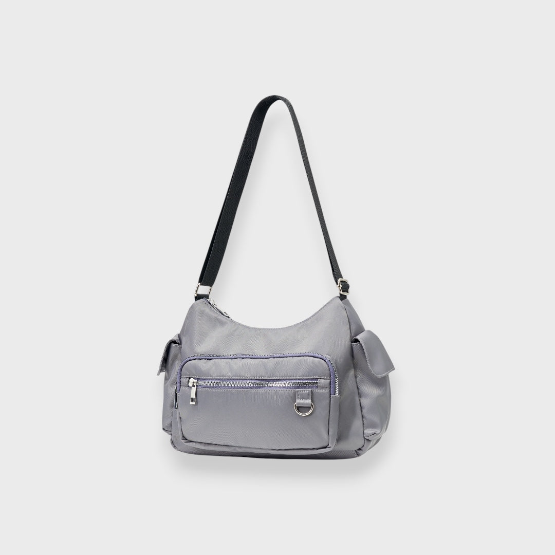 WOMEN’S NYLON MULTI-POCKET SHOULDER BAG