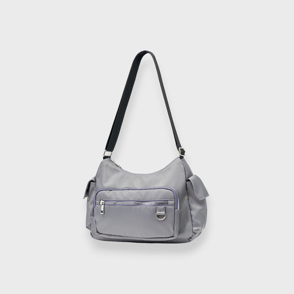 WOMEN’S NYLON MULTI-POCKET SHOULDER BAG