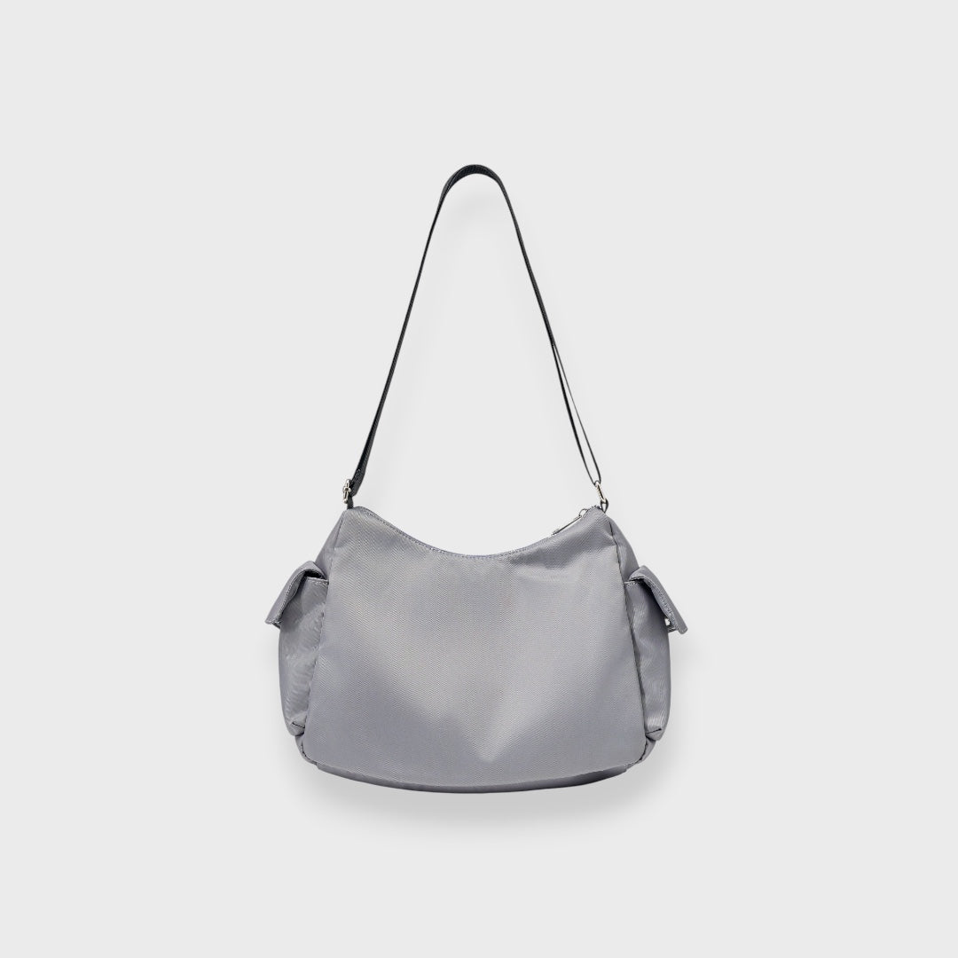 WOMEN’S NYLON MULTI-POCKET SHOULDER BAG