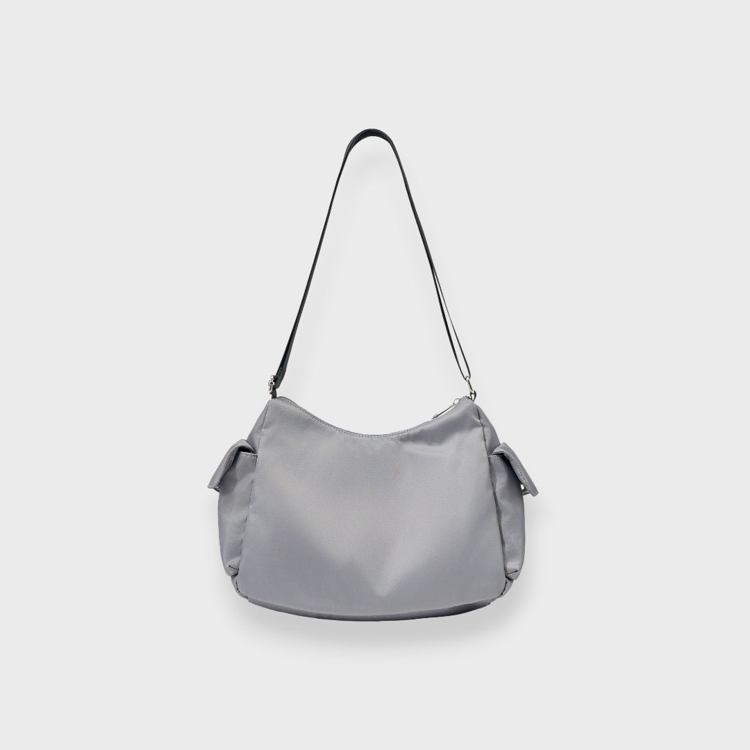 WOMEN’S NYLON MULTI-POCKET SHOULDER BAG