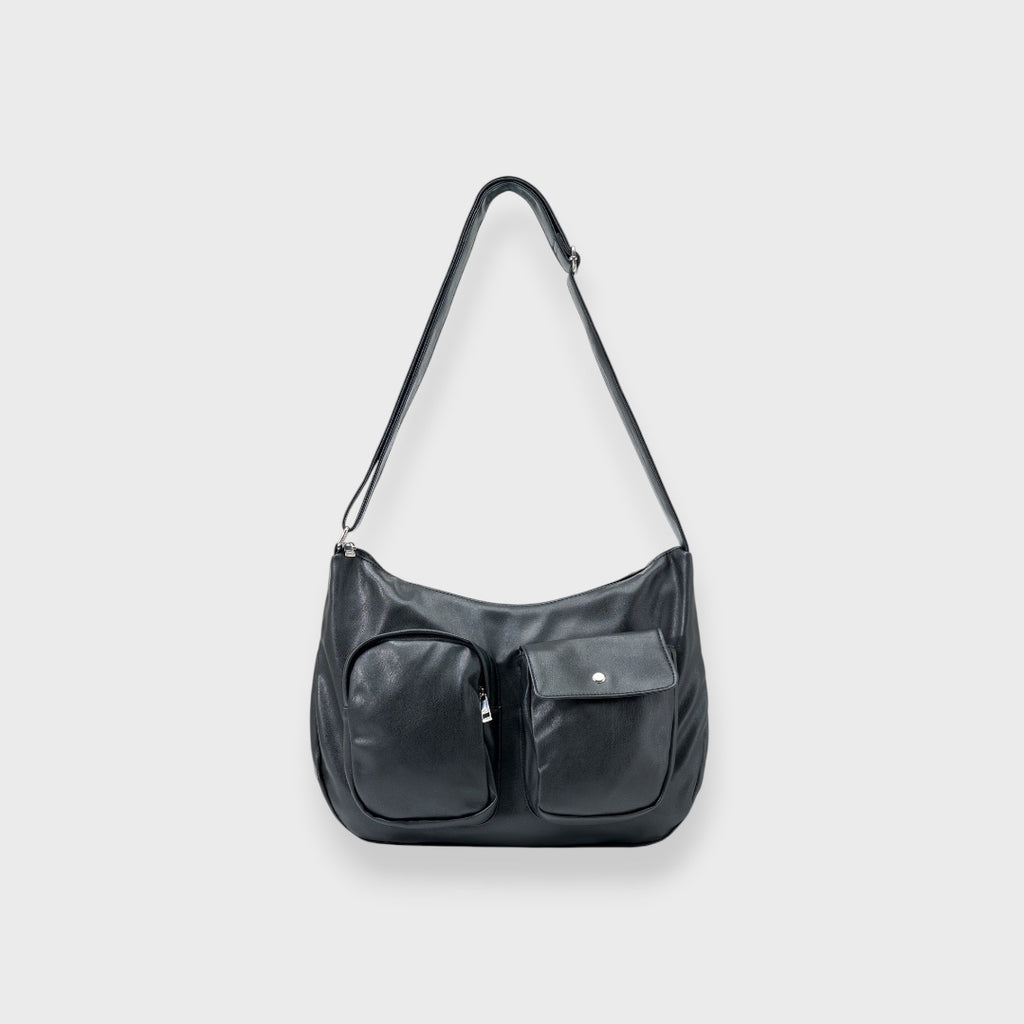 UTILITY POCKET SHOULDER BAG – CLEAN EVERYDAY BAG WITH EASY CARRY STYLE