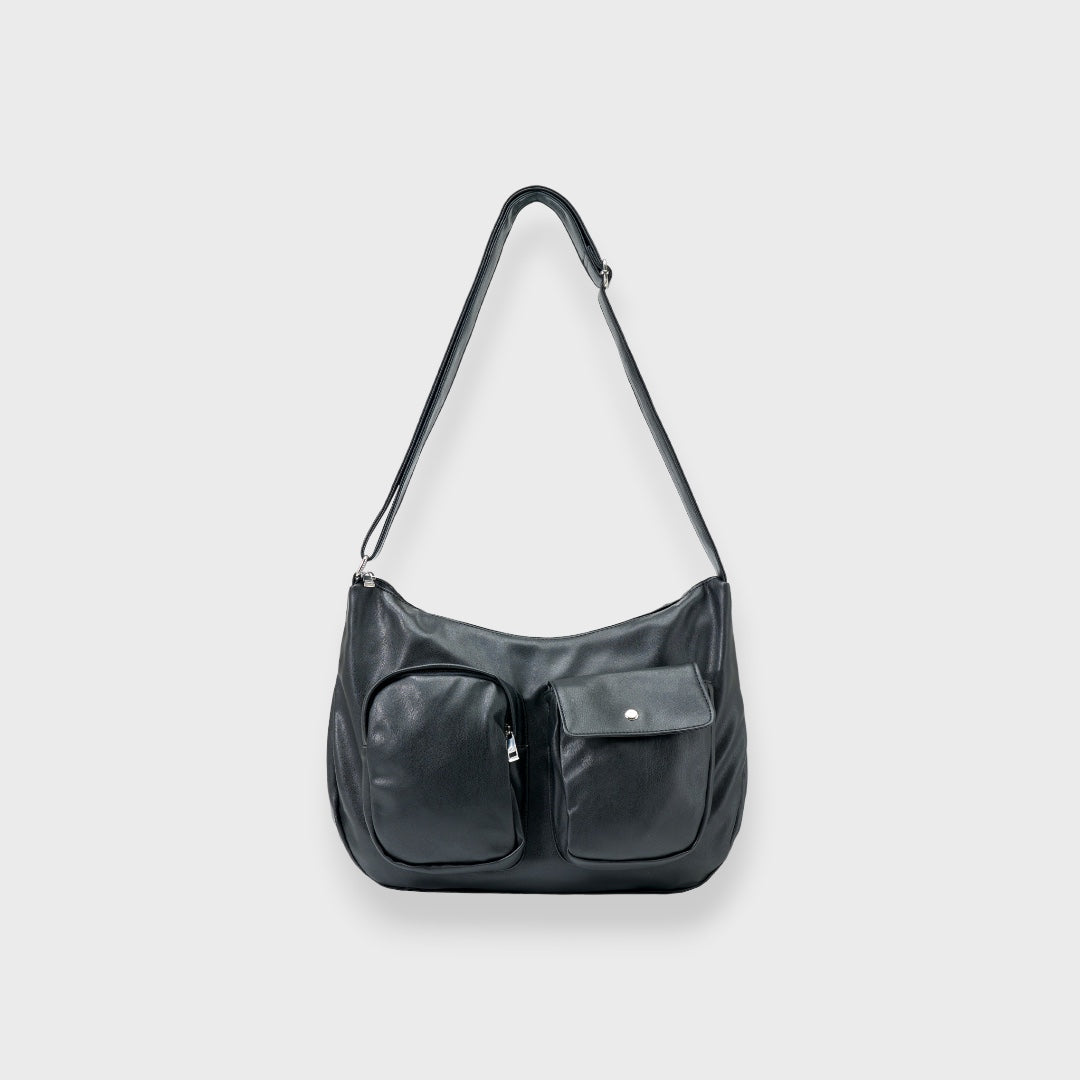 UTILITY POCKET SHOULDER BAG – CLEAN EVERYDAY BAG WITH EASY CARRY STYLE