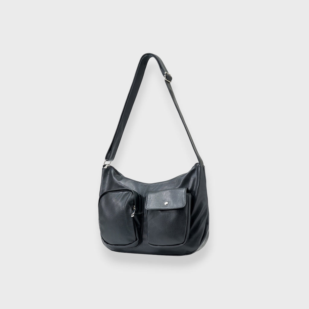 UTILITY POCKET SHOULDER BAG – CLEAN EVERYDAY BAG WITH EASY CARRY STYLE