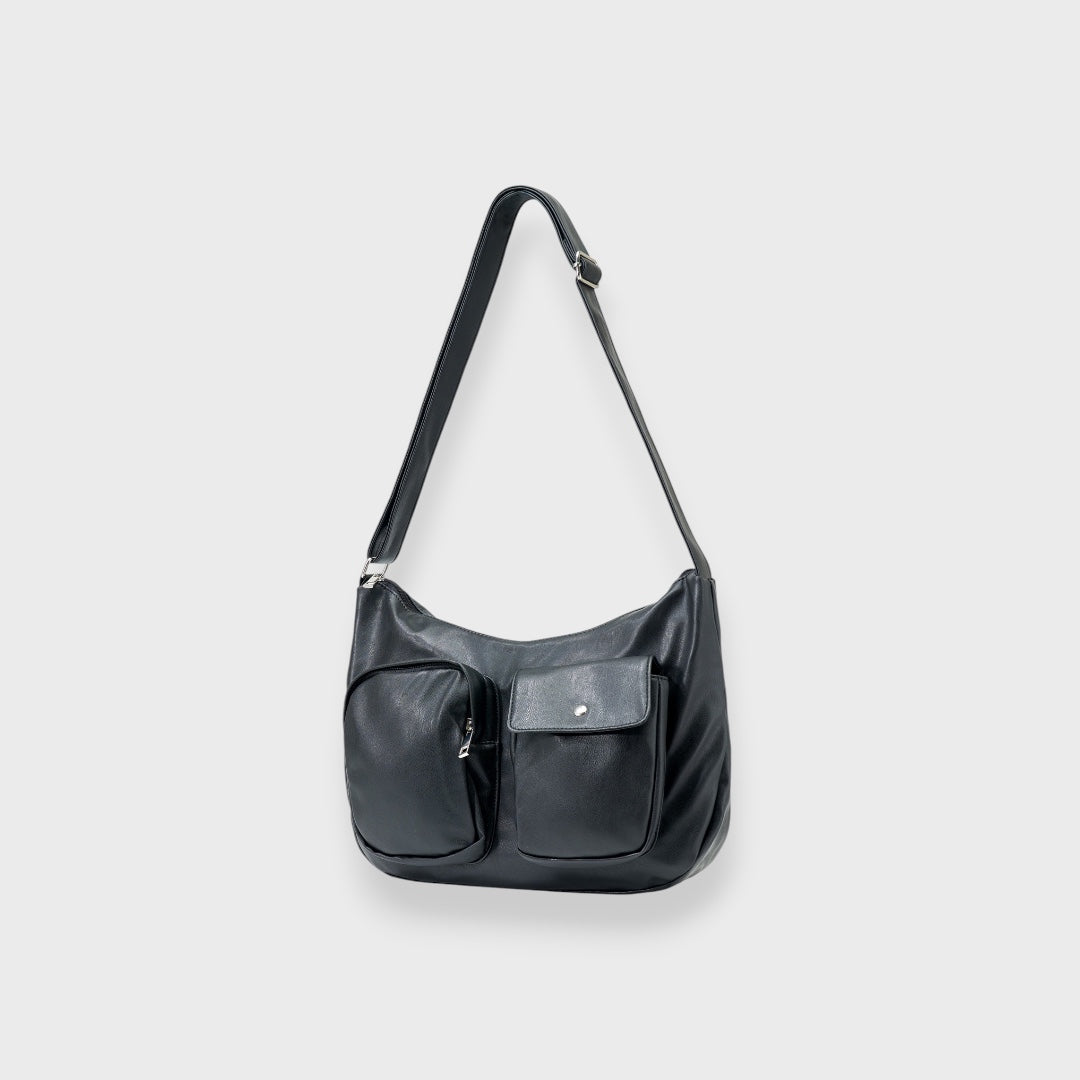 UTILITY POCKET SHOULDER BAG – CLEAN EVERYDAY BAG WITH EASY CARRY STYLE