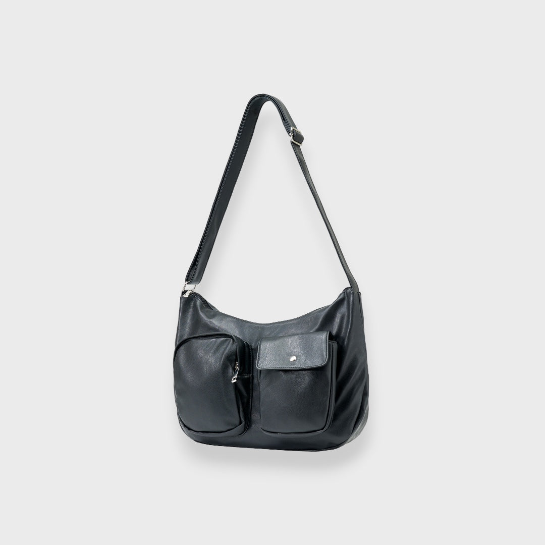 UTILITY POCKET SHOULDER BAG – CLEAN EVERYDAY BAG WITH EASY CARRY STYLE