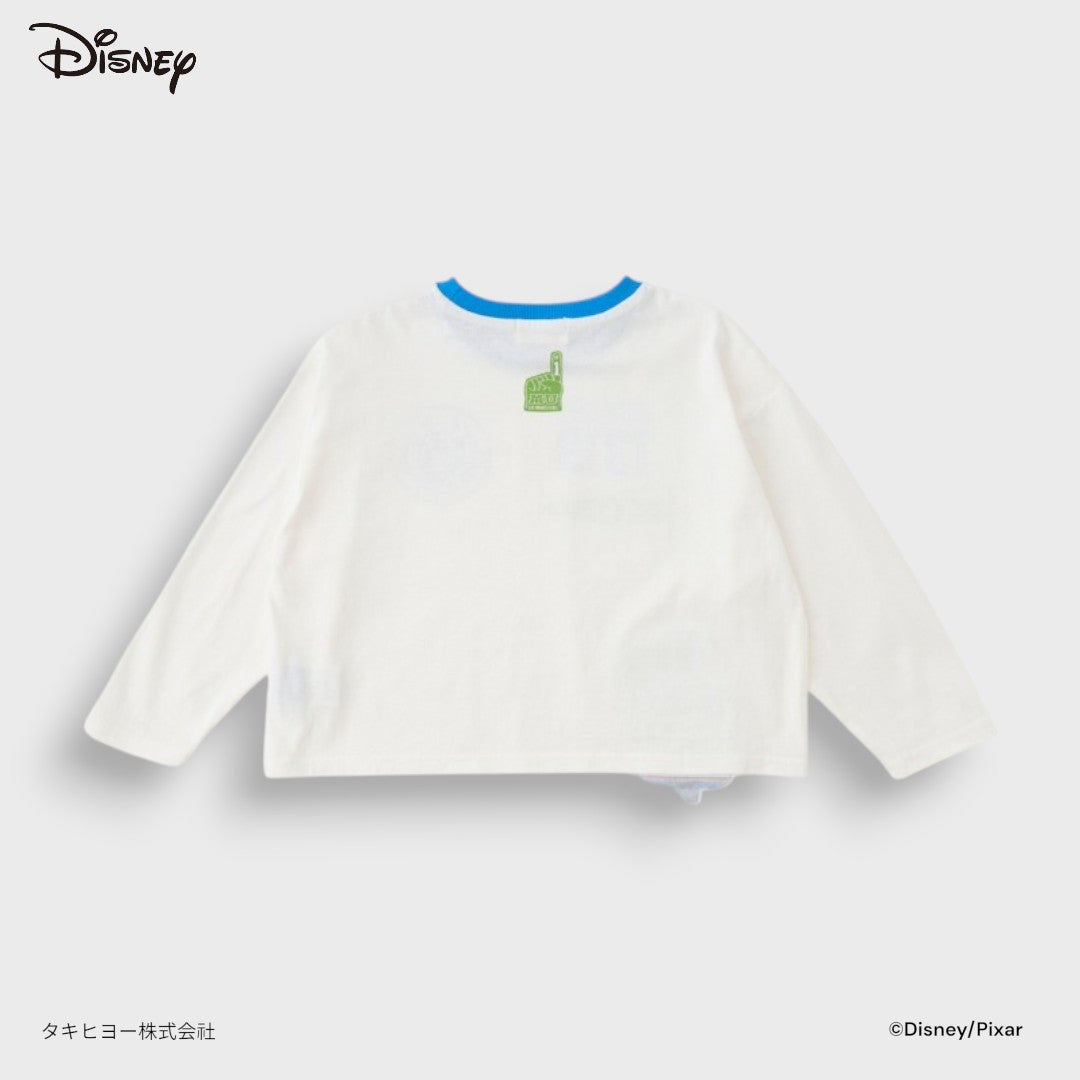 KIDS DISNEY PIXAR MONSTERS UNIVERSITY LONG SLEEVE T-SHIRT – WHITE GRAPHIC TOP WITH SULLEY & MIKE (110CM-130CM)