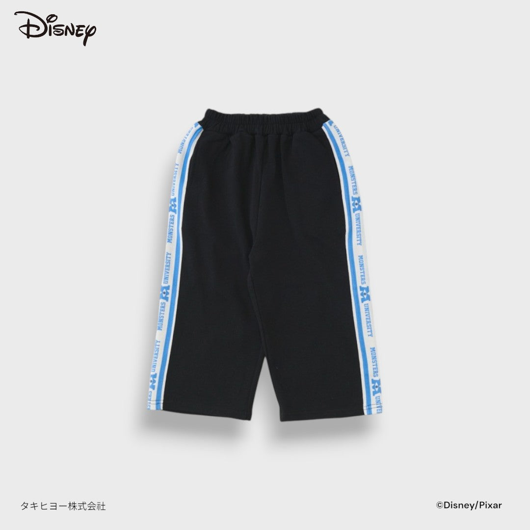 KIDS DISNEY PIXAR MONSTERS UNIVERSITY TRACK PANTS – BLACK SIDE-STRIPE JOGGER PANTS WITH MIKE & SULLEY BACK PRINT (110CM-130CM)