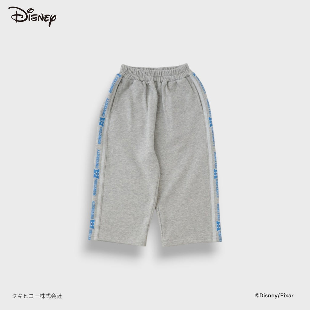 KIDS DISNEY PIXAR MONSTERS UNIVERSITY TRACK PANTS – GRAY SIDE-STRIPE JOGGER PANTS WITH MIKE & SULLEY BACK PRINT(90CM-100CM)