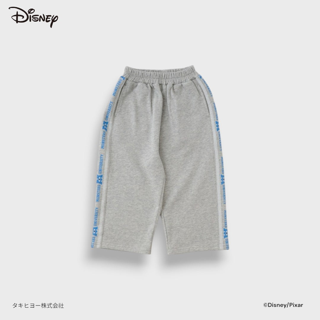 KIDS DISNEY PIXAR MONSTERS UNIVERSITY TRACK PANTS – GRAY SIDE-STRIPE JOGGER PANTS WITH MIKE & SULLEY BACK PRINT(90CM-100CM)