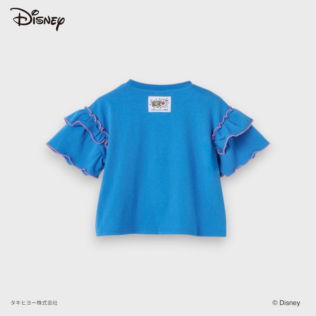 DISNEY PRINCESS TOP – BLUE “JOIN THE CLUB” GRAPHIC RUFFLE KIDS TOP (90CM-100CM)