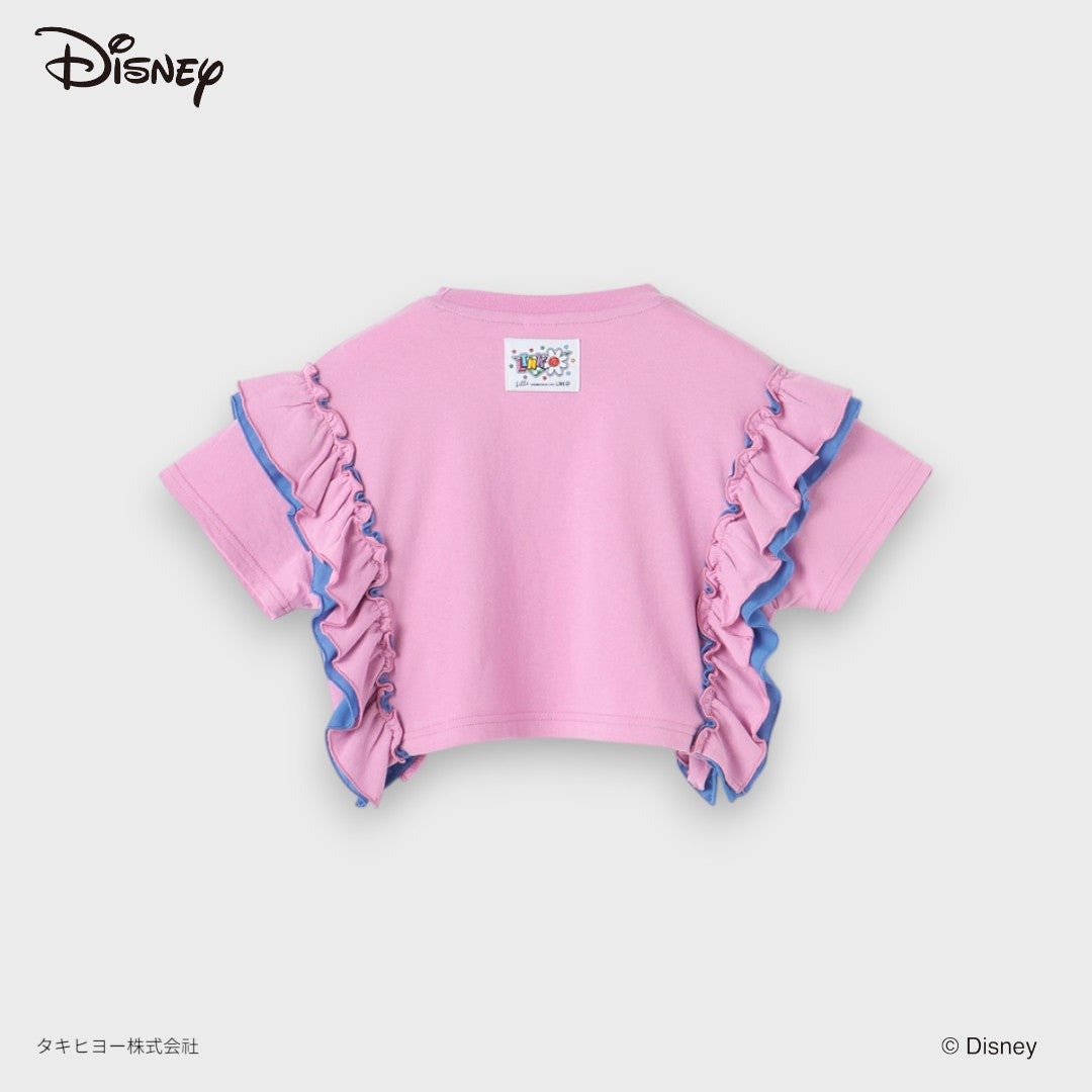DISNEY PRINCESS TOP – PINK “JOIN THE CLUB” GRAPHIC RUFFLE KIDS TOP (90CM-100CM)