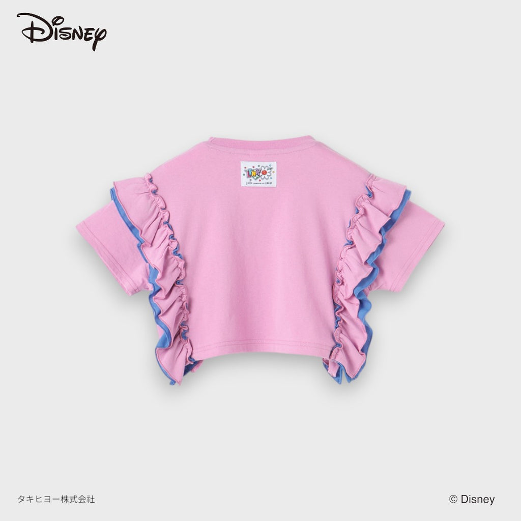 DISNEY PRINCESS TOP – PINK “JOIN THE CLUB” GRAPHIC RUFFLE KIDS TOP (110CM-130CM)