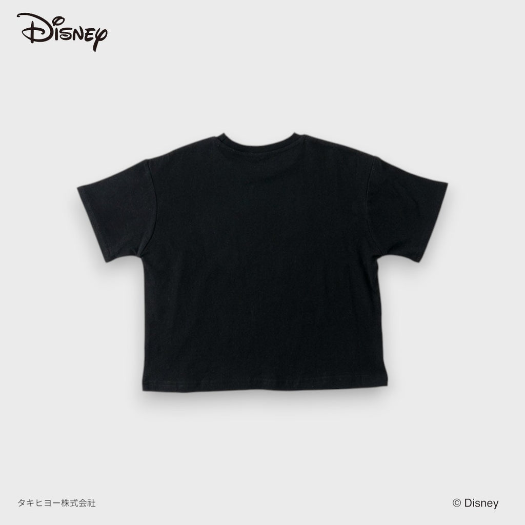 DISNEY MICKEY & MINNIE T-SHIRT – BLACK LOGO GRAPHIC KIDS TEE (110CM-130CM)