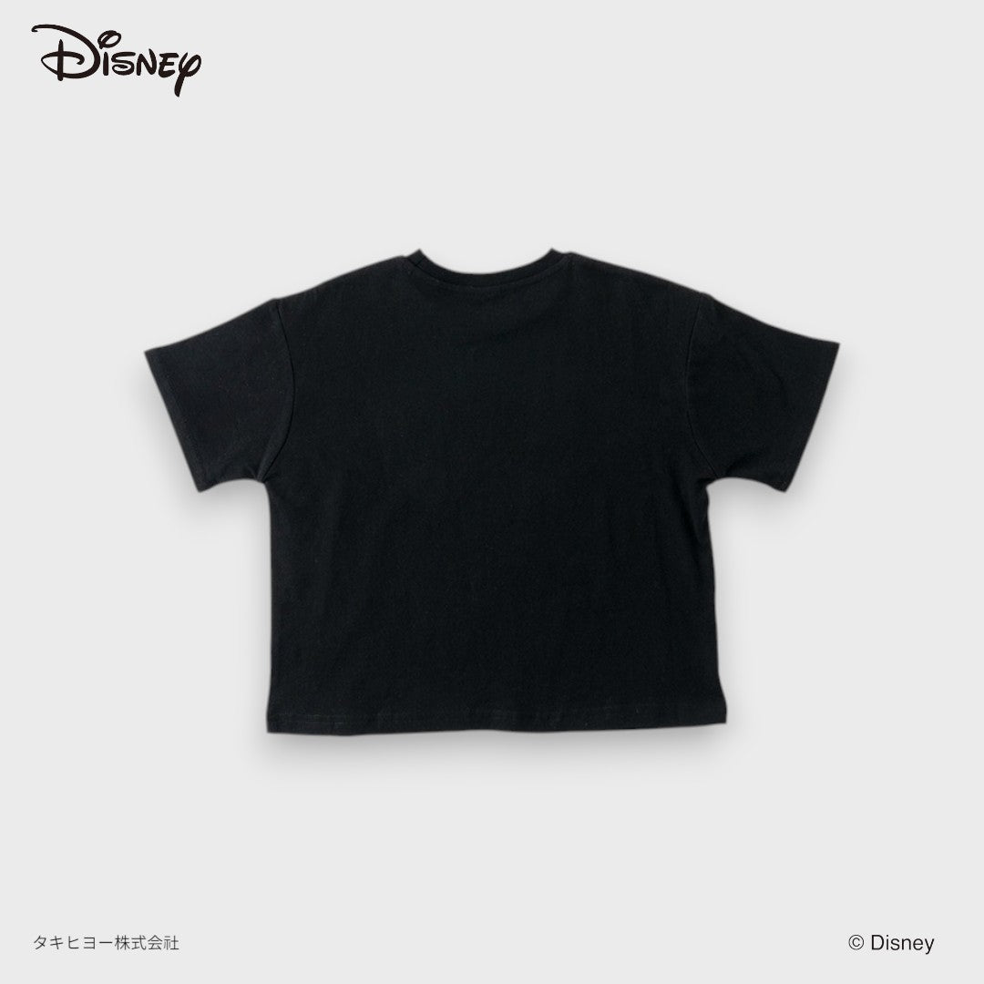 DISNEY MICKEY & MINNIE T-SHIRT – BLACK LOGO GRAPHIC KIDS TEE (110CM-130CM)