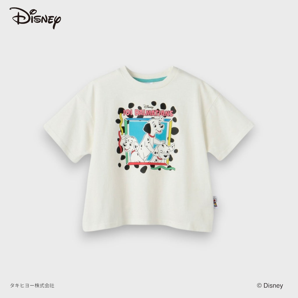 DISNEY 101 DALMATIANS T-SHIRT – WHITE CLASSIC PUPPY GRAPHIC KIDS TEE (110CM-130CM)