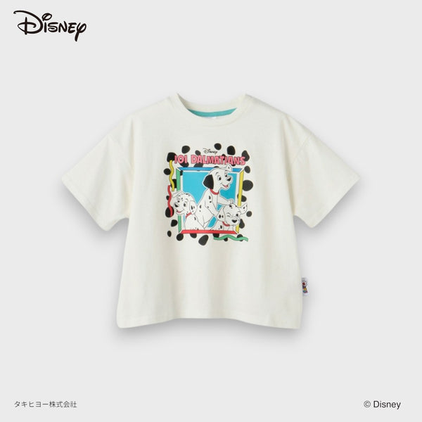 DISNEY 101 DALMATIANS T-SHIRT – WHITE CLASSIC PUPPY GRAPHIC KIDS TEE(90CM-100CM)
