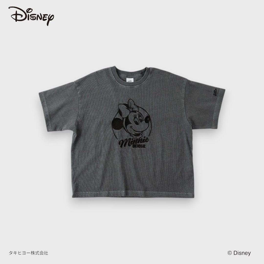 DISNEY MINNIE MOUSE T-SHIRT – CHARCOAL GREY/PINK PORTRAIT PRINT KIDS TEE (90CM-100CM)