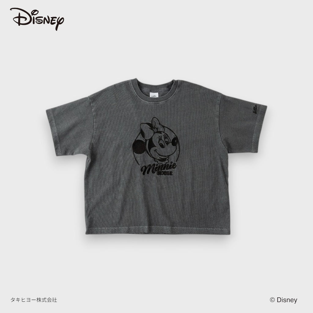 DISNEY MINNIE MOUSE T-SHIRT – CHARCOAL GREY/PINK PORTRAIT PRINT KIDS TEE (110CM-130CM)