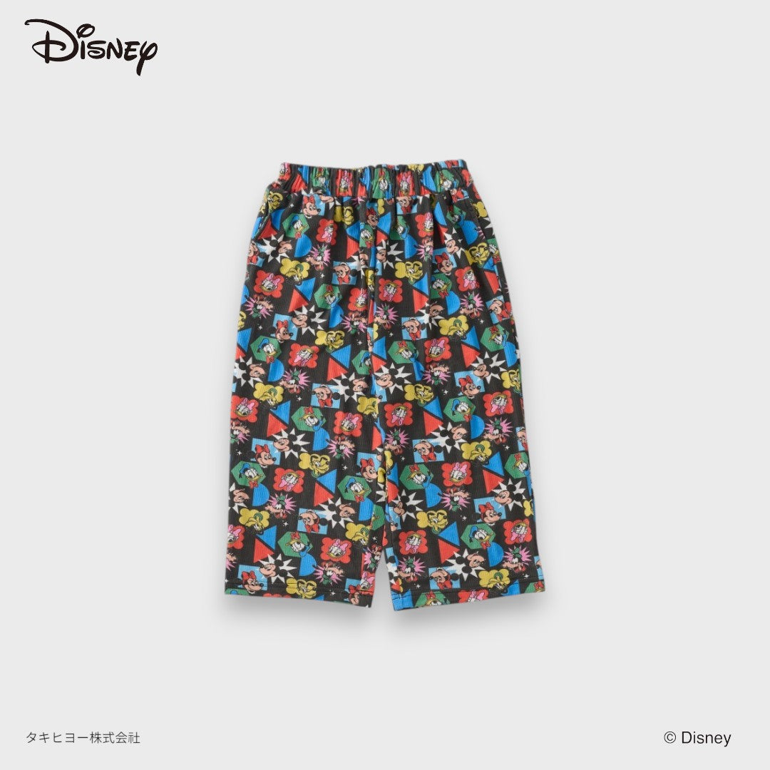 DISNEY MICKEY & FRIENDS PANTS – BLACK RETRO ALL-OVER PRINT KIDS PANTS (110CM-130CM)