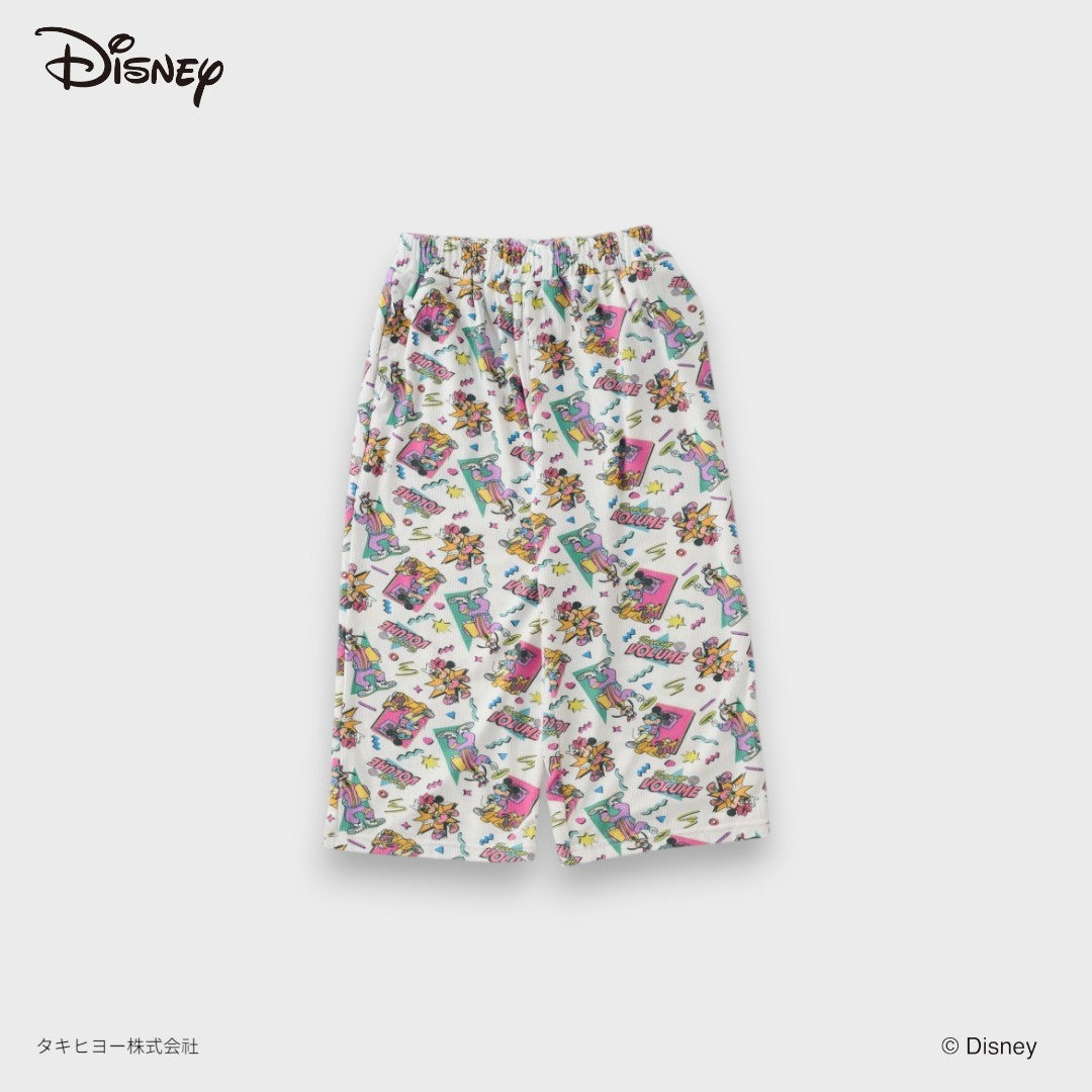 DISNEY MICKEY & FRIENDS PANTS – WHITE RETRO MUSIC ALL-OVER PRINT KIDS PANTS (110CM-130CM)