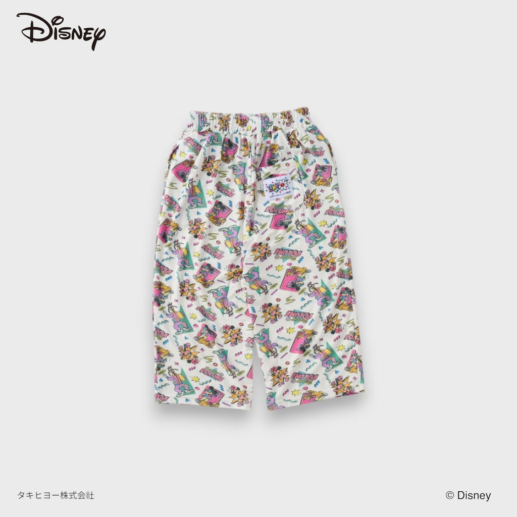 DISNEY MICKEY & FRIENDS PANTS – WHITE RETRO MUSIC ALL-OVER PRINT KIDS PANTS (90CM-100CM)