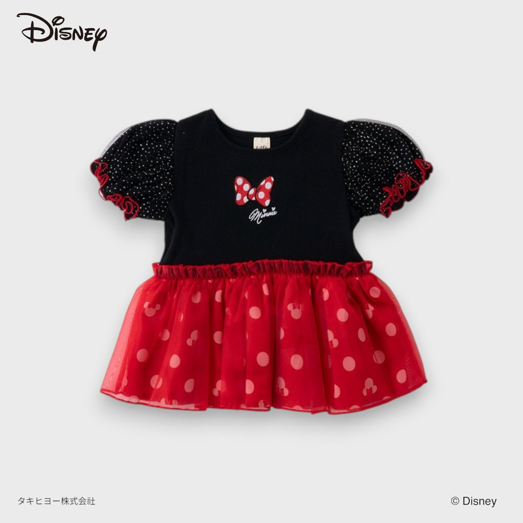 DISNEY MINNIE MOUSE TOP – BLACK & RED POLKA DOT  KIDS TOP (110CM-120CM)